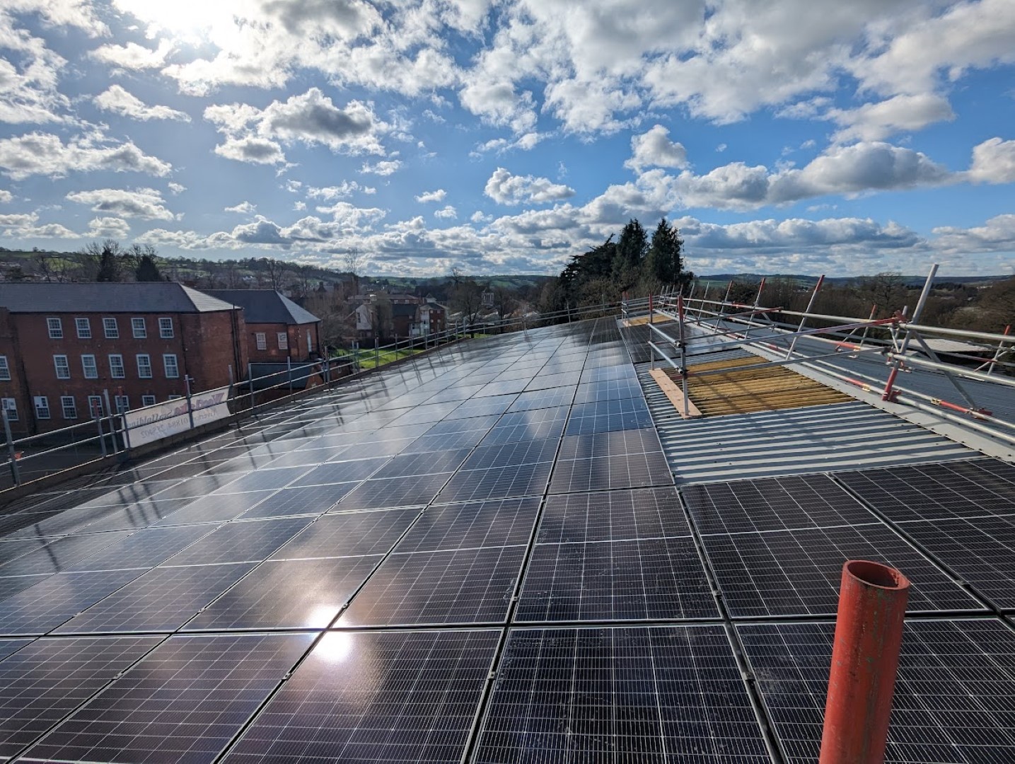 Solar power and panel installation by Powercor at Blundell's School, Berkshire