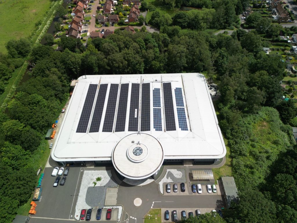 Solar power and panel installation by Powercor at the offices of Vision Engineering, Wokign, Surrey