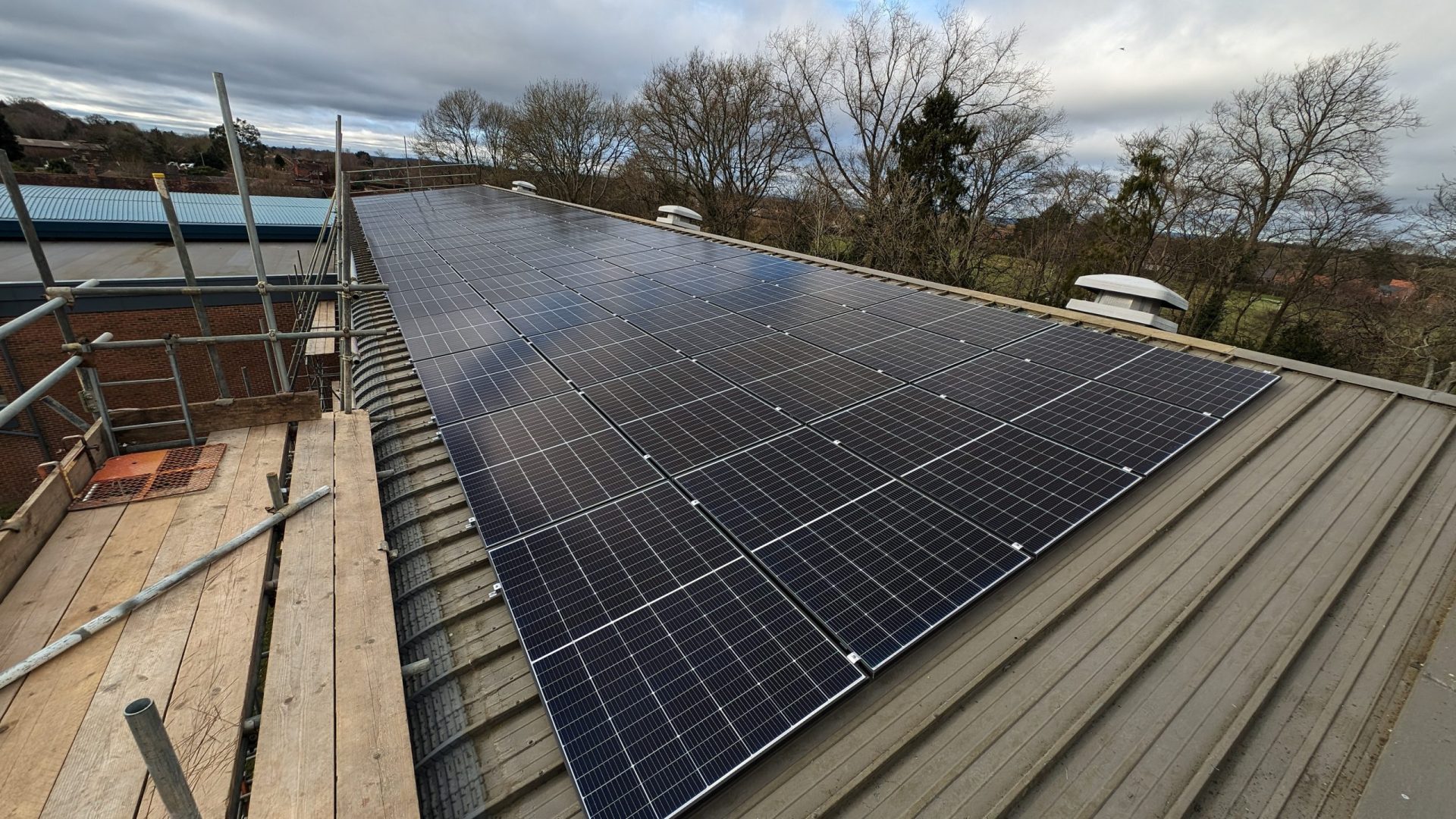 Solar power and panel install by Powercor at Oratory School, Berkshire