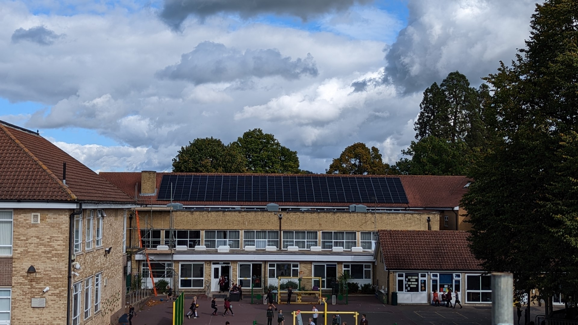 Solar power and panel installation by Powercor at the Royal Alexander & Albert School in Reigate, Surrey