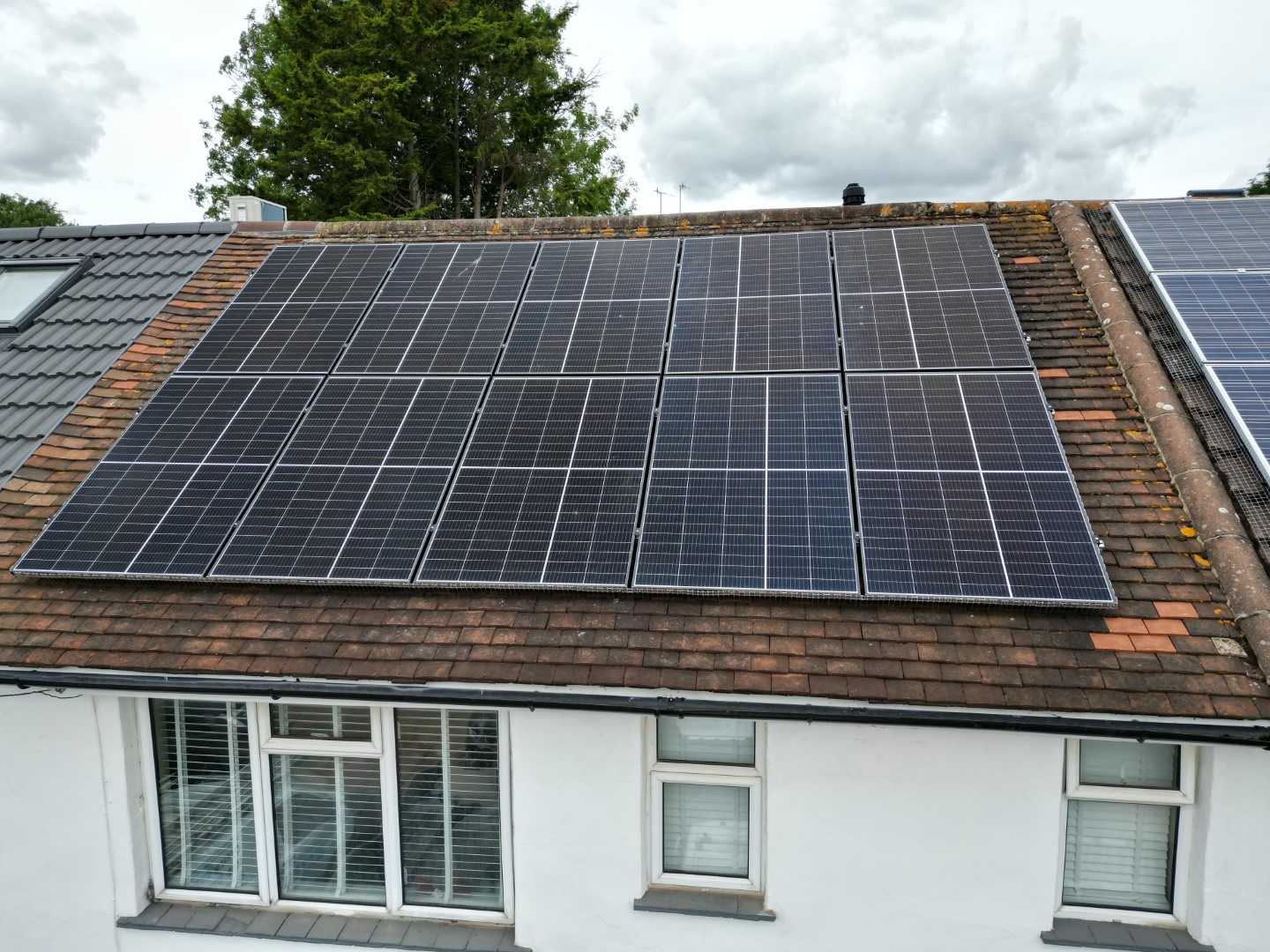 Solar power and penl installation by Powercor at a residential property in Reigate, Surrey