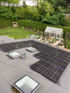 Solar power and panel installation by Powercor at a residential property in Woking, Surrey